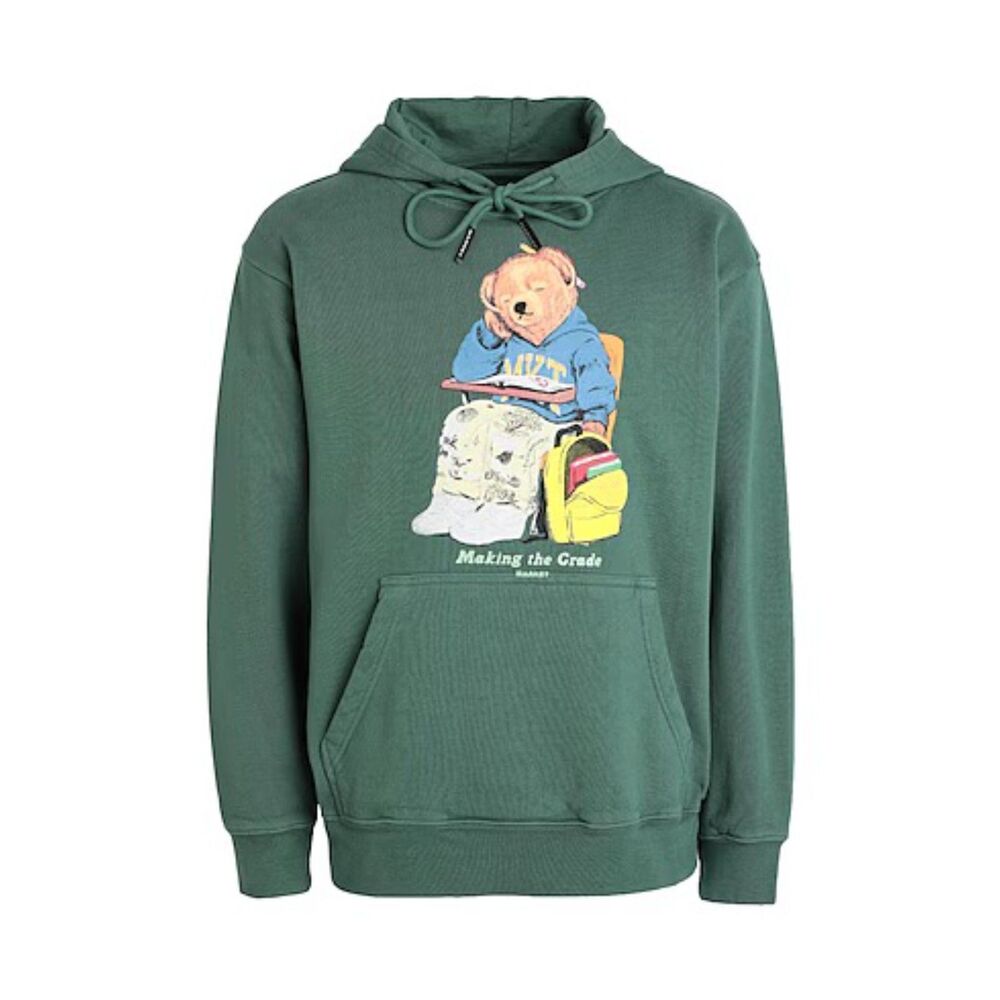 NWT MARKET Making The Grade Bear Pullover Hoodie size S